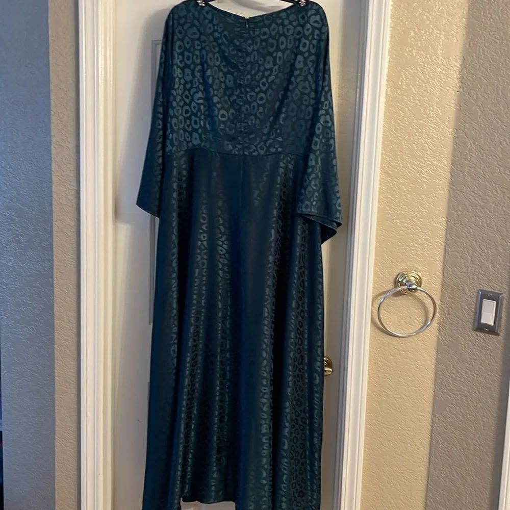 SHEIN dark teal/greenish  Long Sleeve Dress, size 3X - Picture 11 of 14